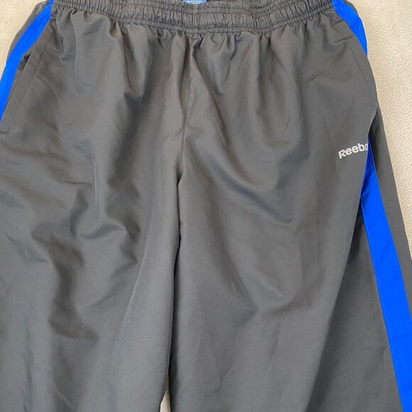 Reebok Mens Track Pants Size XL Black Activewear Straight Leg Pull On Athletic - Picture 10 of 11